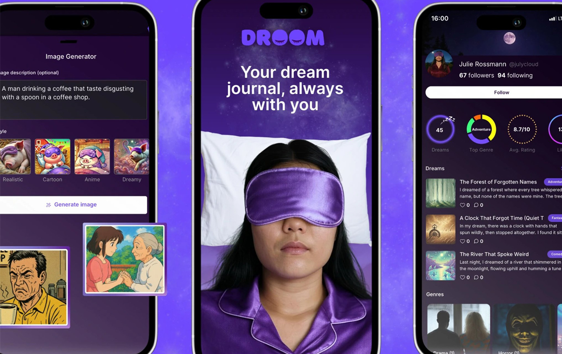 버블 포트폴리오3.Droom - Dream Journaling App